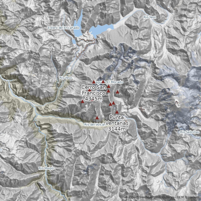Mapa Monumento Natural El Morado
