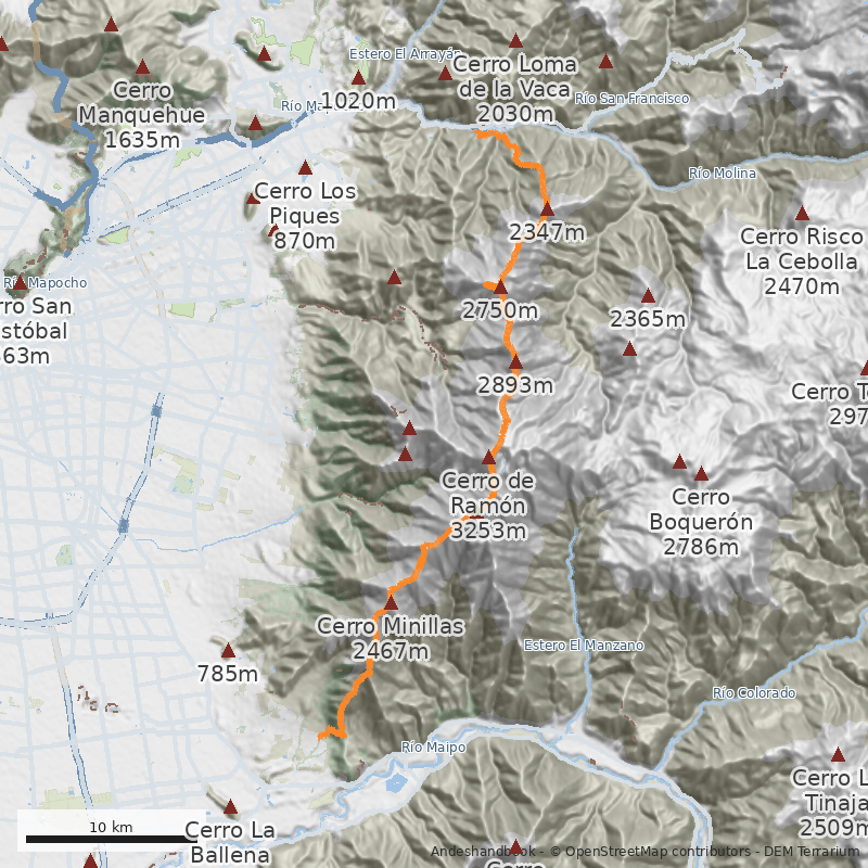 Mapa Travesía Integral de la Sierra de Ramón