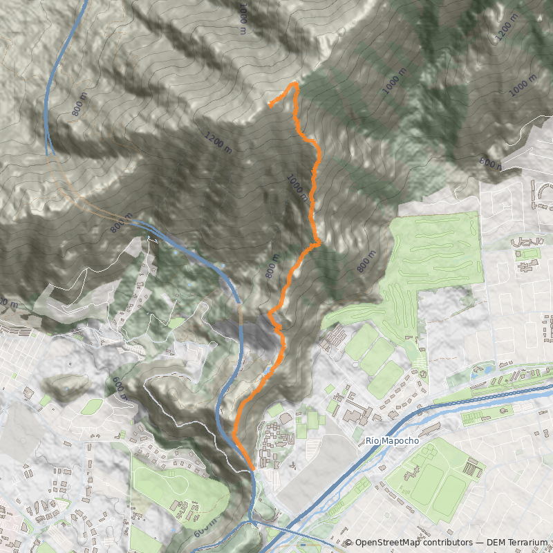 Mapa Cerro El Carbón por La Pirámide