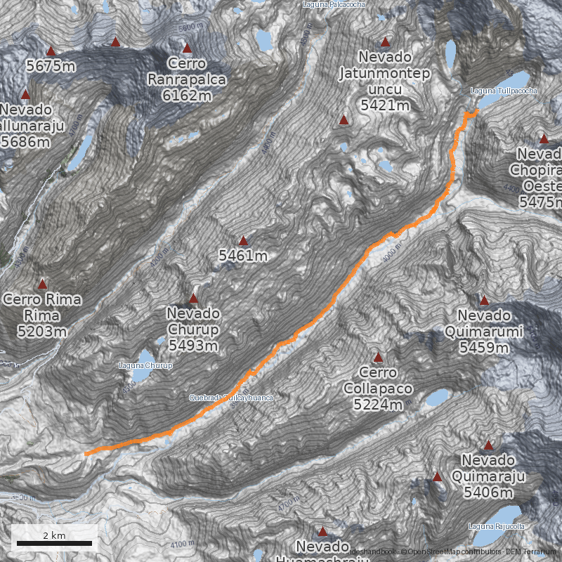 Mapa Laguna Tullpacocha