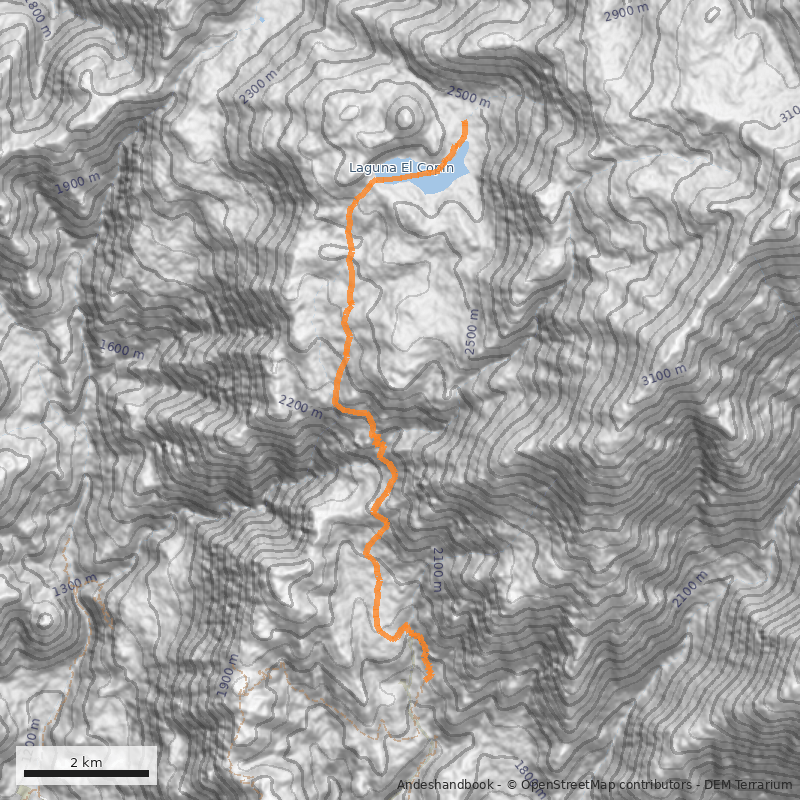 Mapa Laguna El Copín