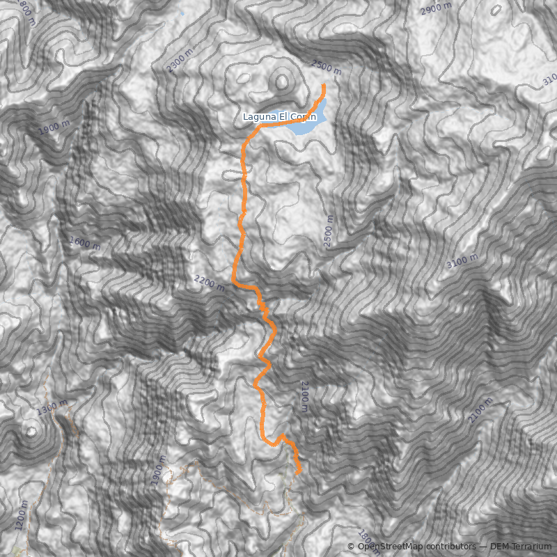 Mapa Laguna El Copín