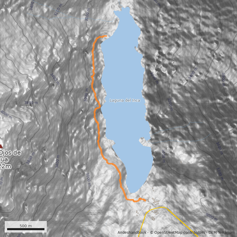 Mapa Laguna del Inca