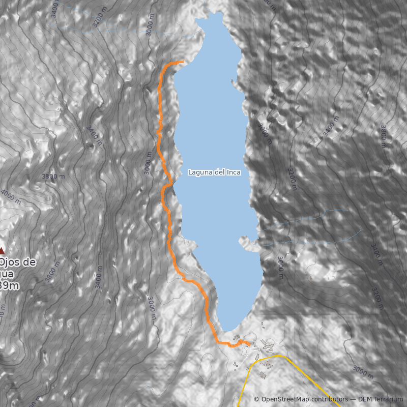 Mapa Laguna del Inca