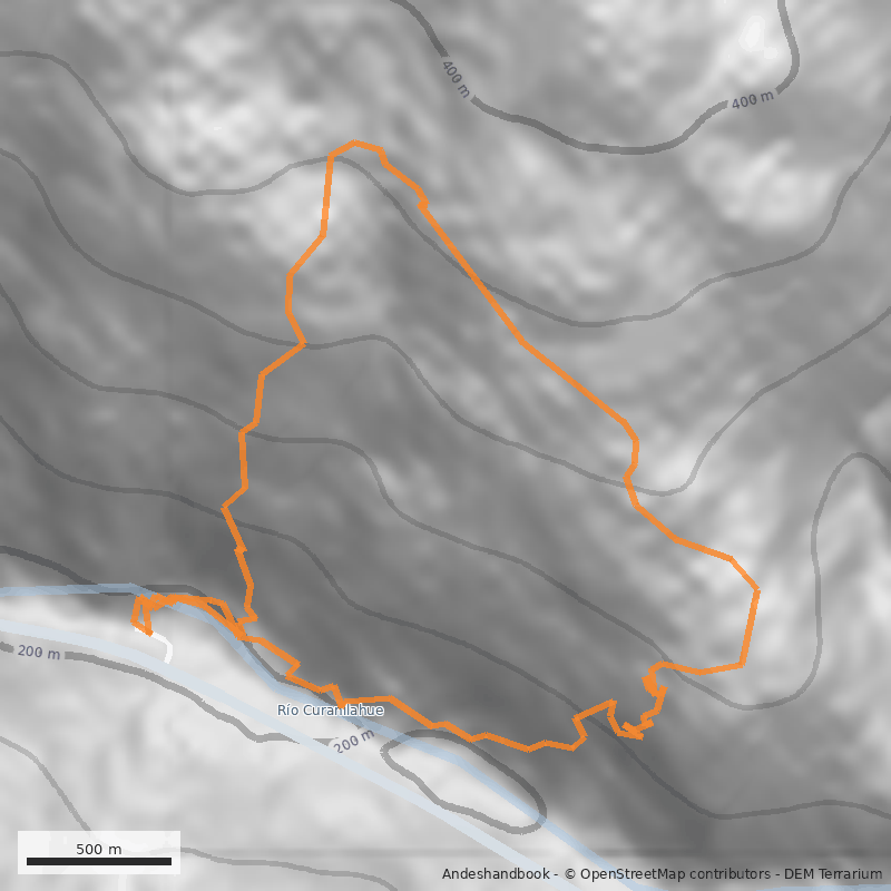 Mapa Sendero los Pudúes