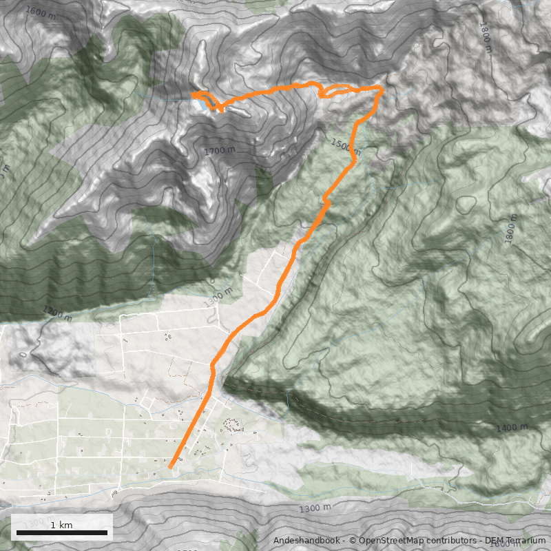 Mapa Laguna del Huemul