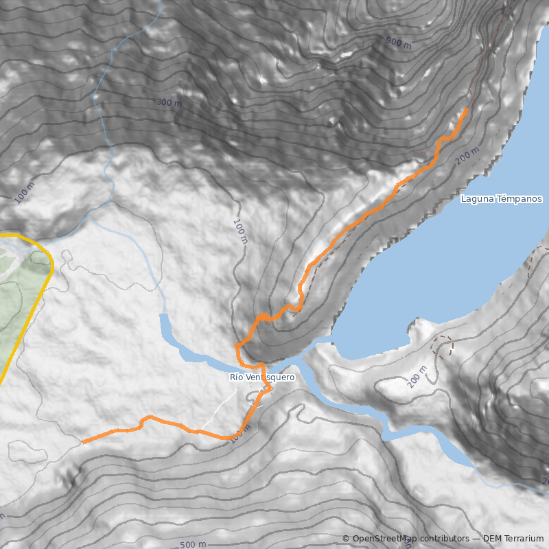 Mapa Mirador ventisquero Queulat