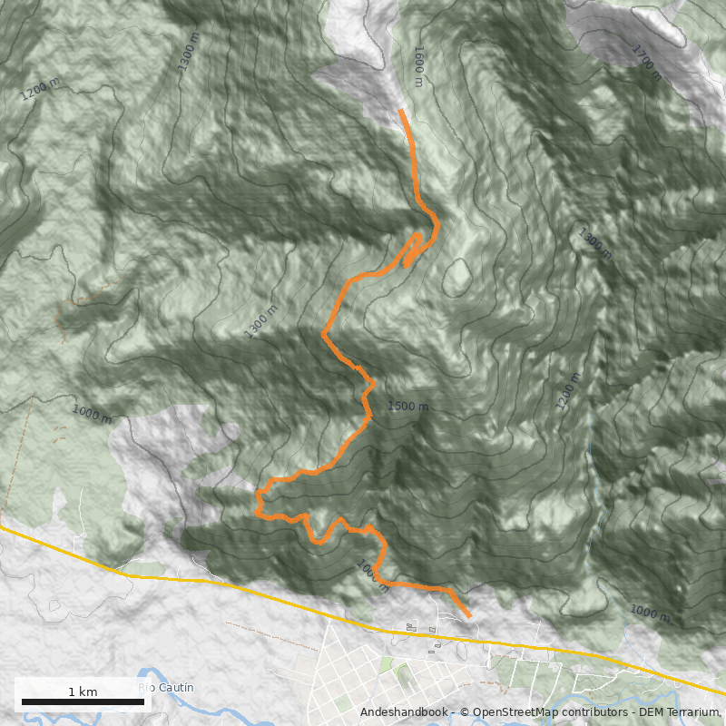 Mapa Sendero Piedra Santa