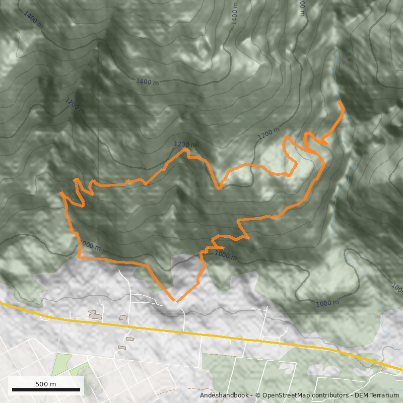 Mapa Sendero El Raleo