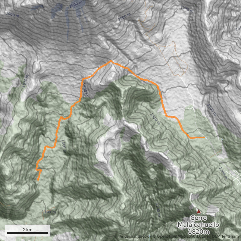 Mapa Sendero El Coloradito