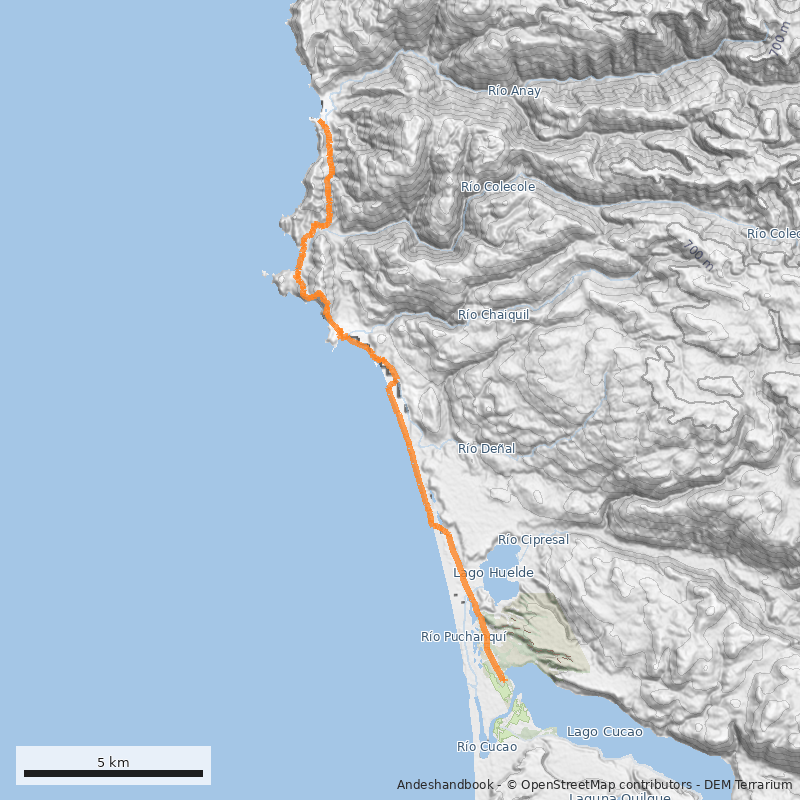 Mapa Playa Cole Cole / Río Anai