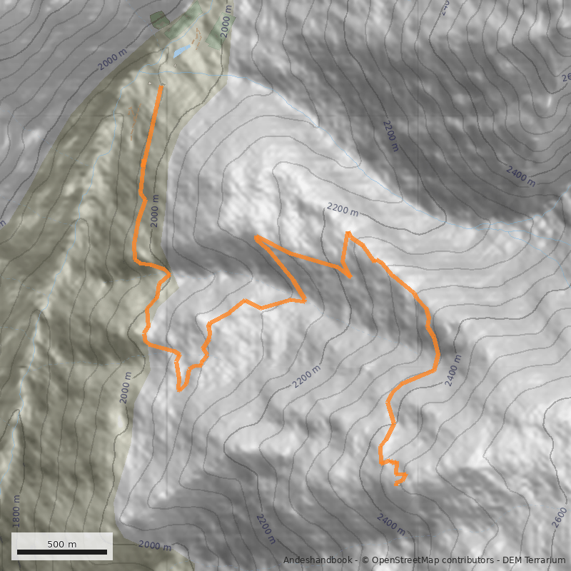 Mapa Refugio Alemán de la Parva