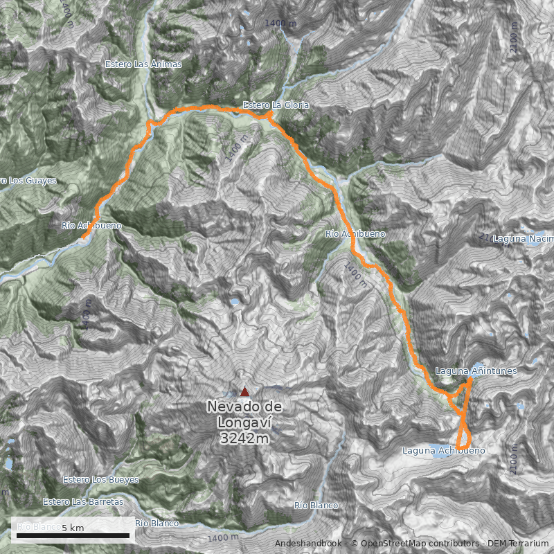 Mapa Cajón del Achibueno