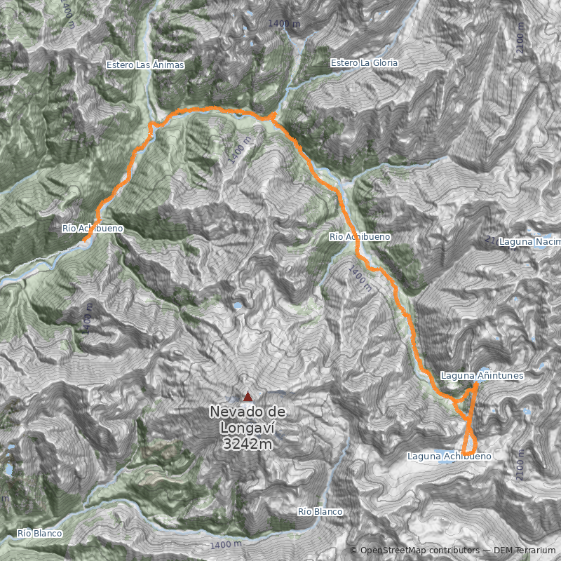 Mapa Cajón del Achibueno