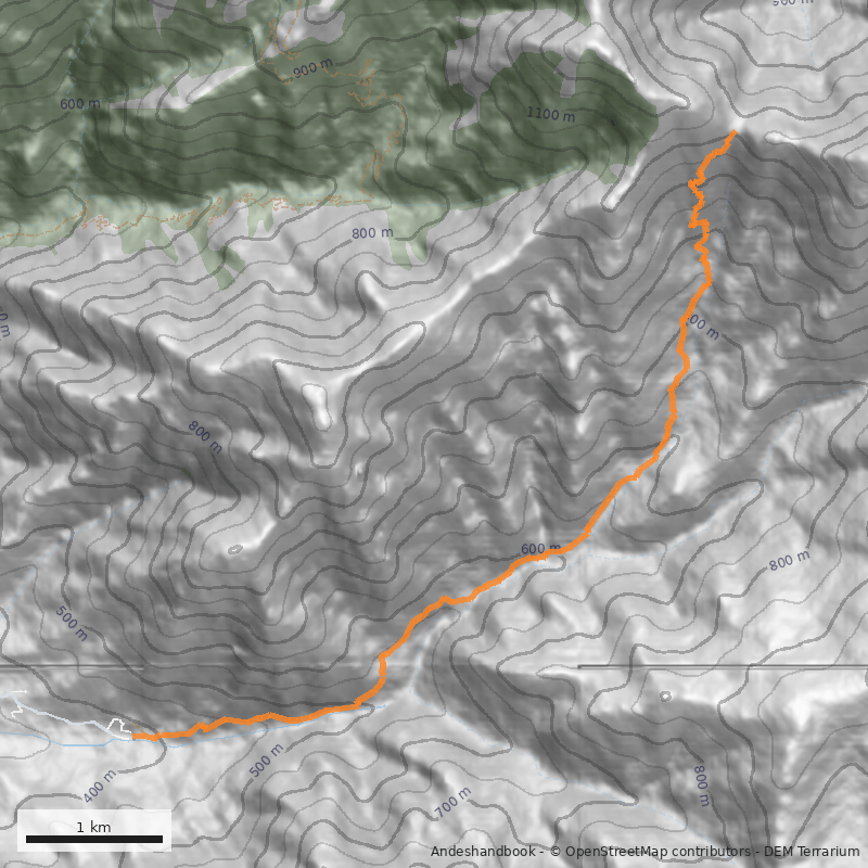 Mapa Los Robles - Portezuelo Ocoa