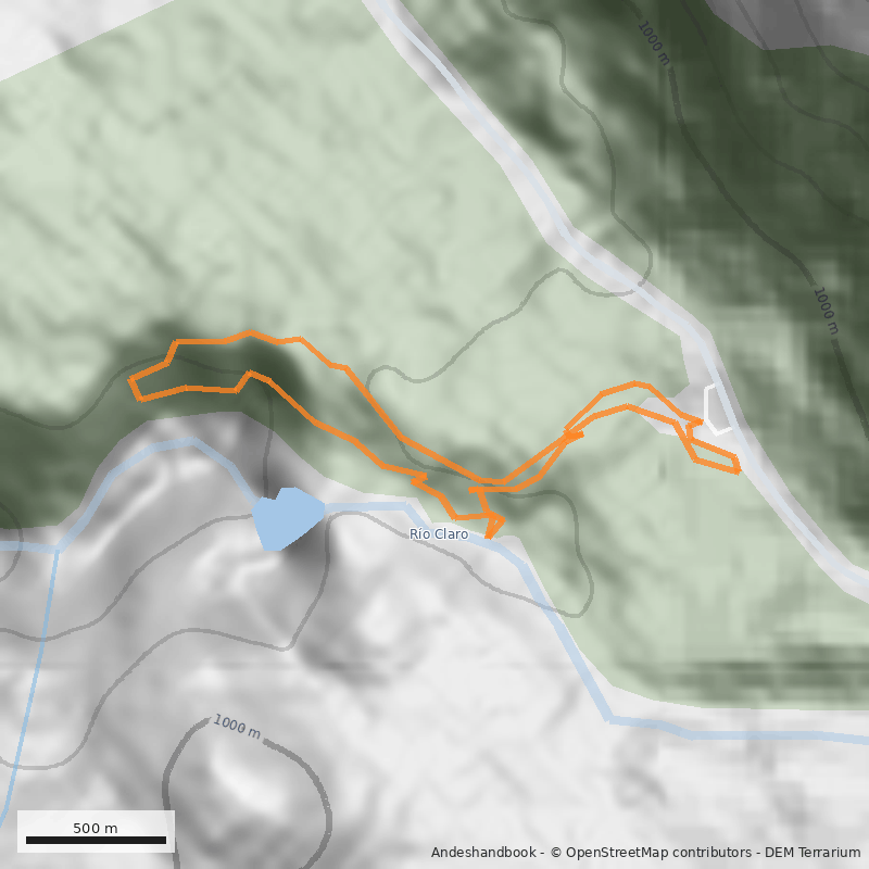 Mapa Siete Tazas - Salto La Leona