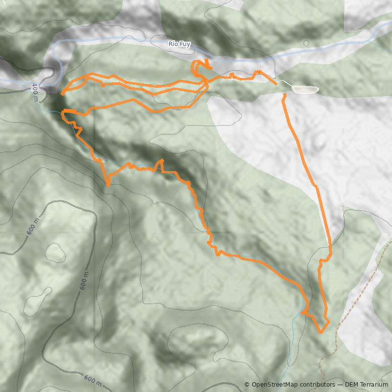 Mapa Truful - Salto del Huilo Huilo