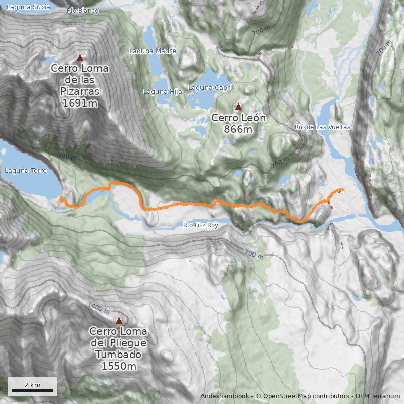 Mapa Laguna Torre