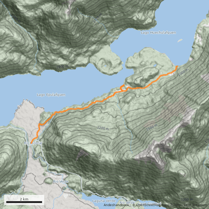 Mapa Escorial Achén Ñiyeu - Bahía Azul