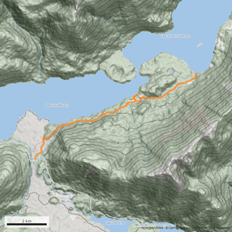 Mapa Escorial Achén Ñiyeu - Bahía Azul