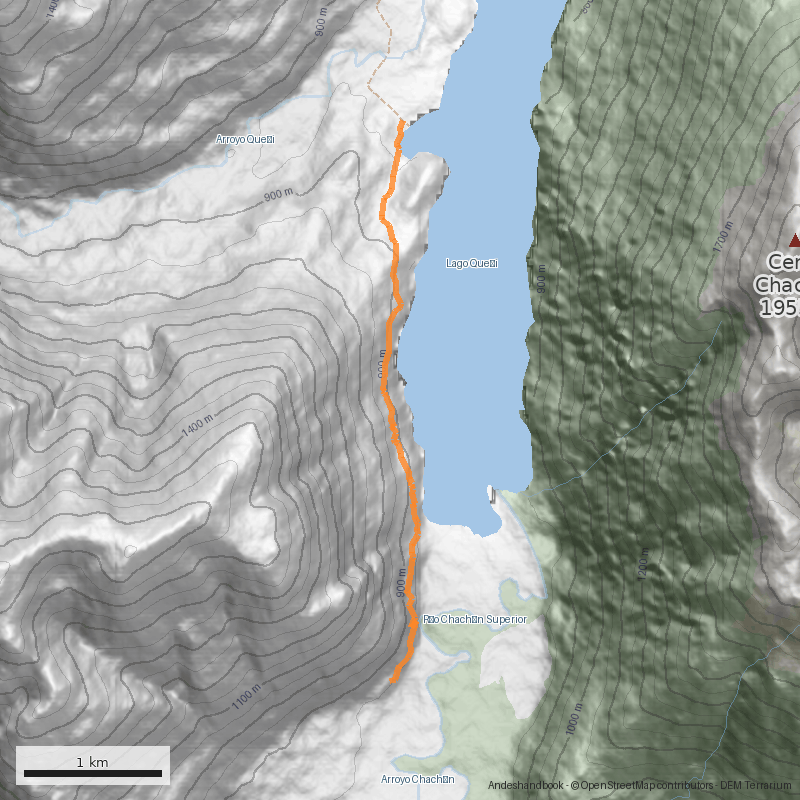 Mapa Termas de Queñi