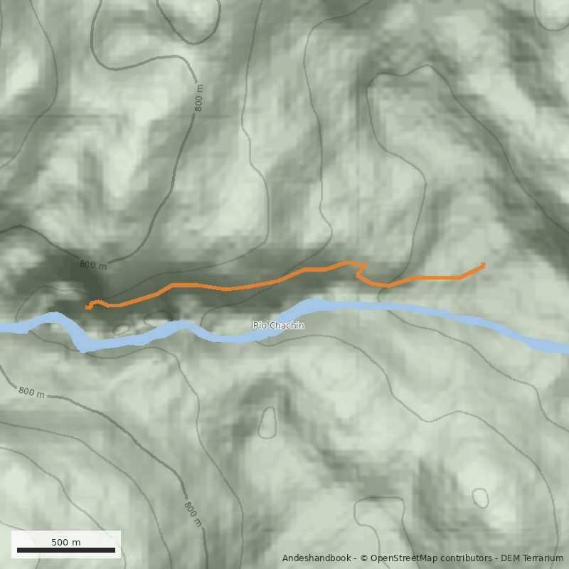 Mapa Cascada Chachín