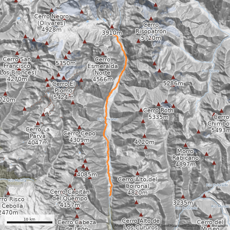Mapa Gran Salto del Olivares