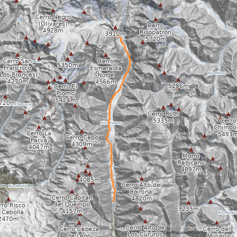 Mapa Gran Salto del Olivares