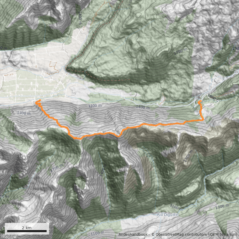 Mapa Travesía por el Cordón Coltrahues