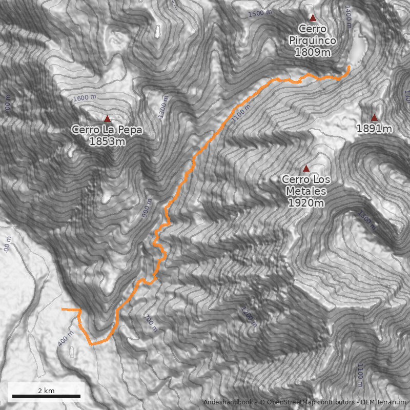 Mapa Laguna Pirquinco