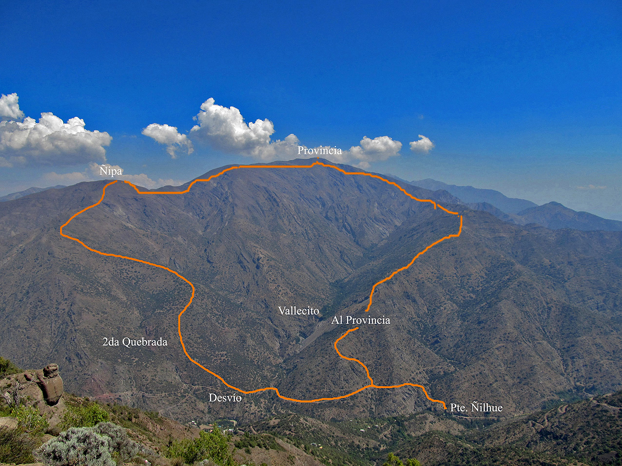 Arista Norte desde el Ñipa