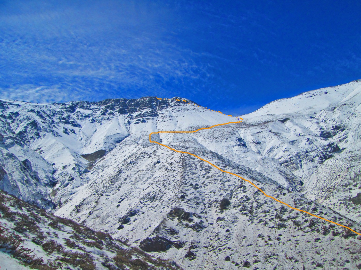 Filo Sur desde quebrada de los Maquis