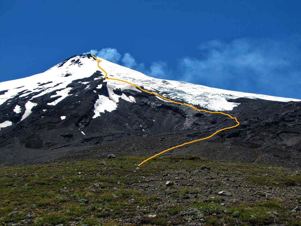Cara Oeste por Glaciar Voipir