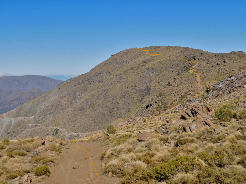 Normal desde laguna Altos de Chicauma