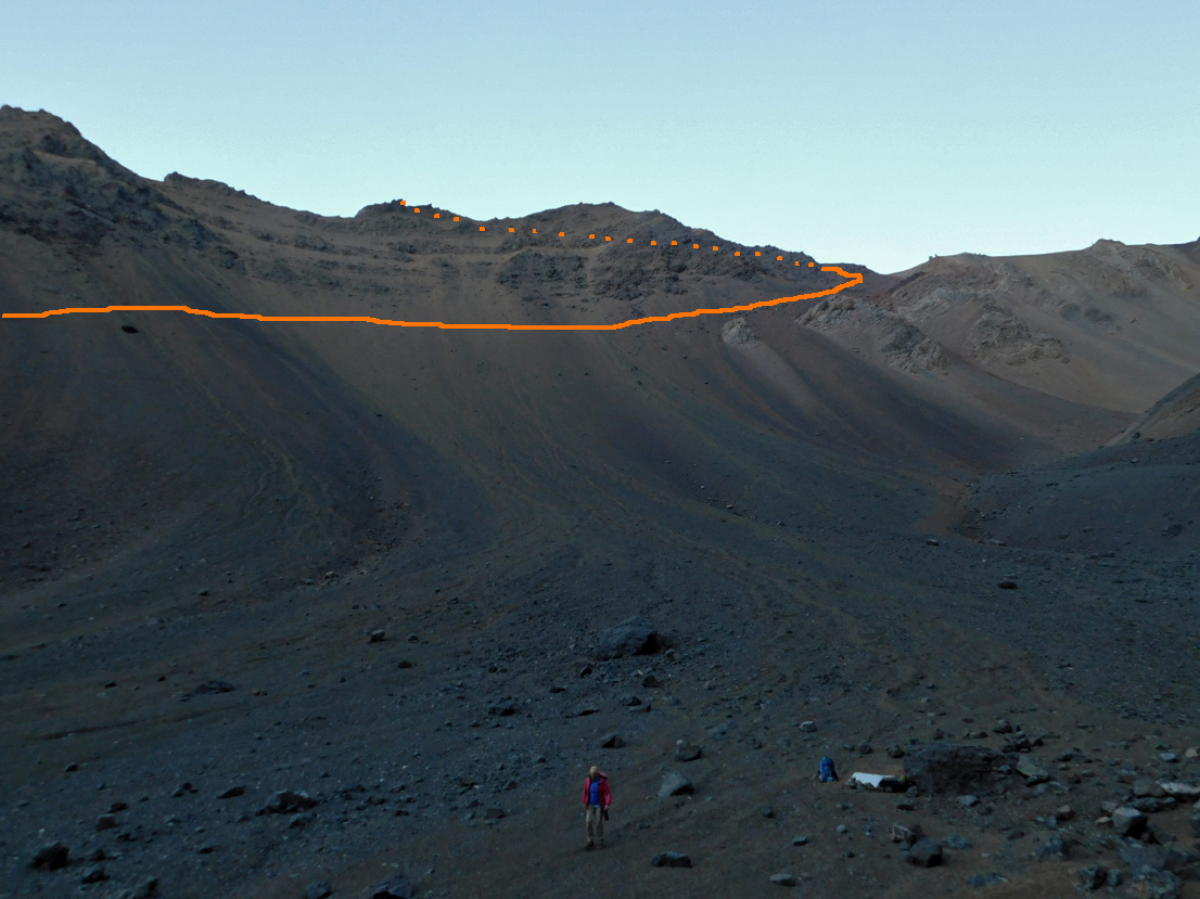 Normal por la Quebrada de la Avalancha