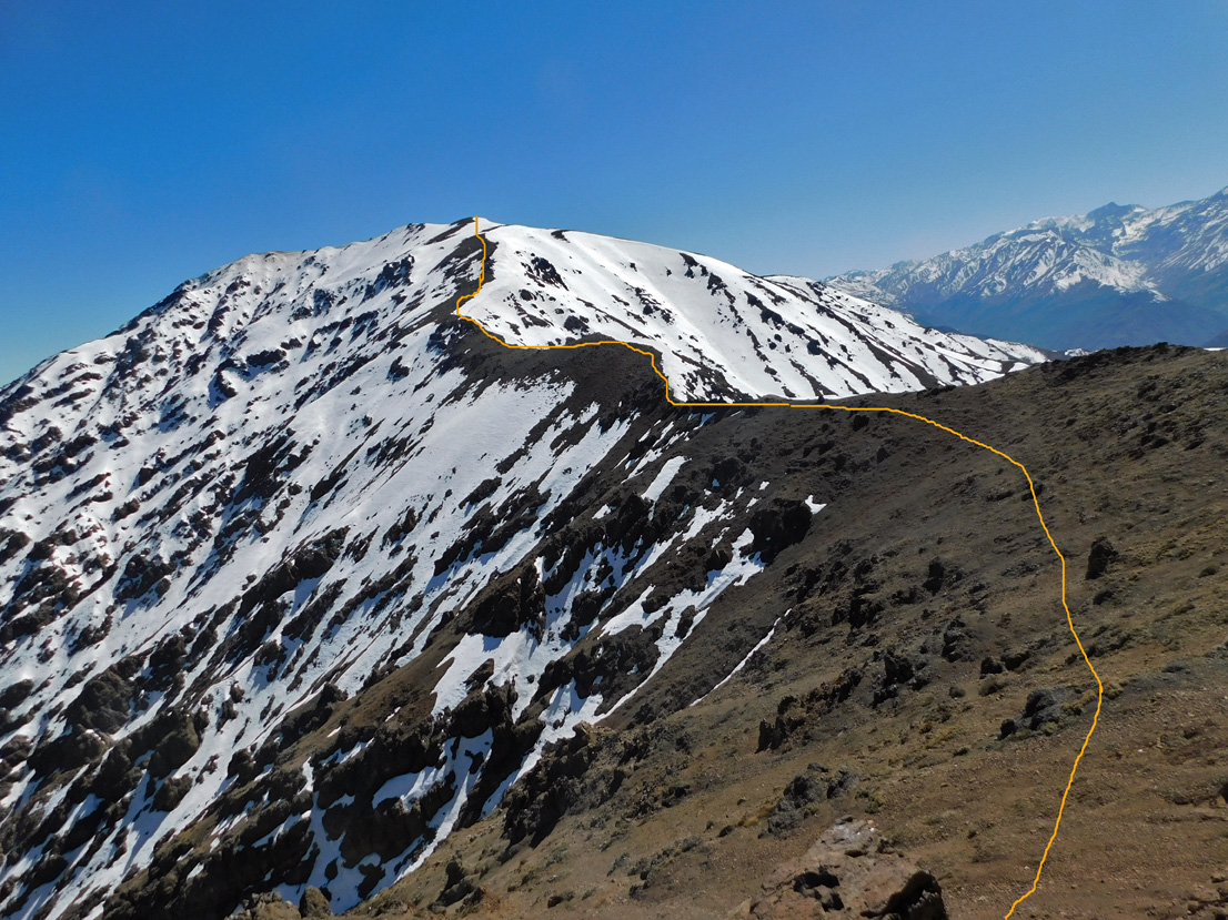 Cara Sur por la Quebrada de La Pichoga