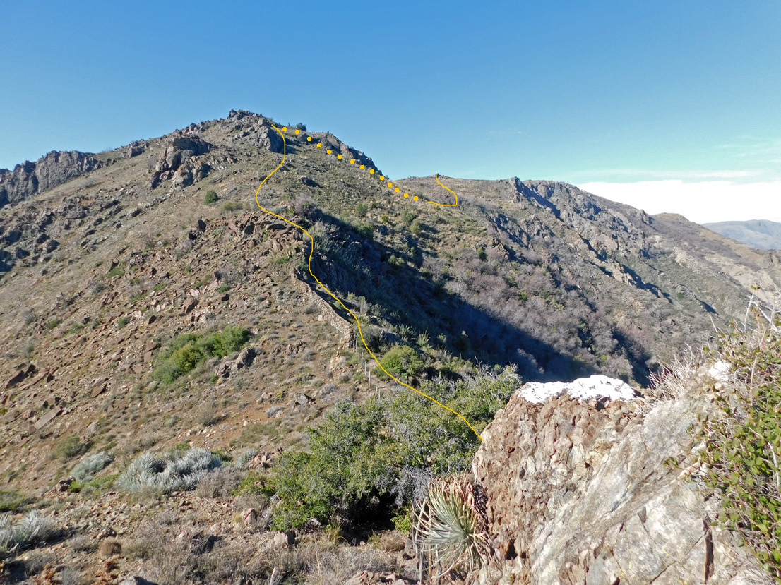 Cara Sur desde Colliguay