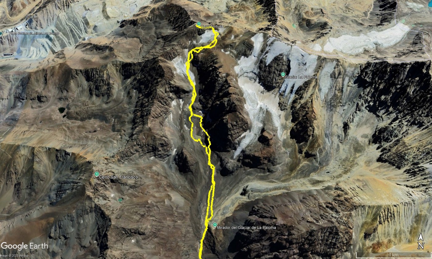 Normal por glaciar del Rincón