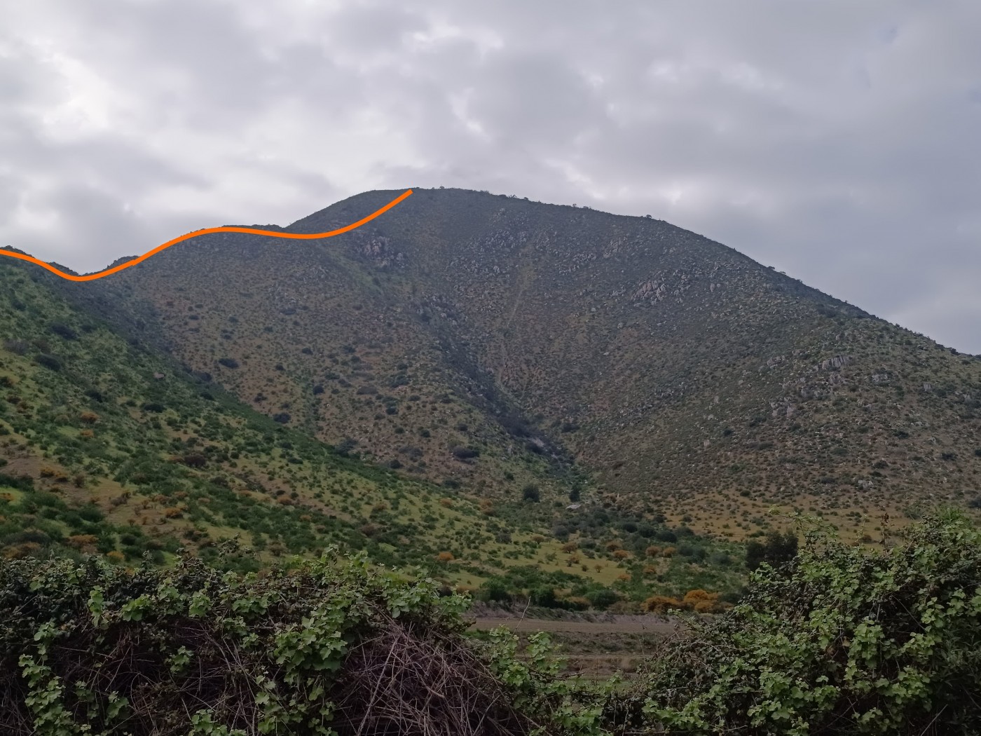Filo Noroeste desde Lonquén