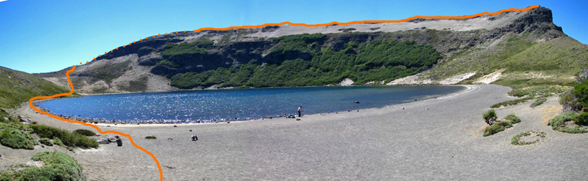 Argentina por la laguna del cráter