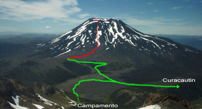Ladera norte, desde la laguna Blanca
