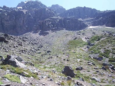 Vista entrada al canalón desde Los Dormitorios