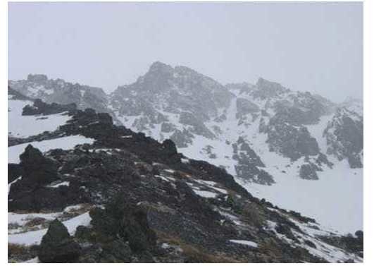 Vista de la cumbre desde el campamento