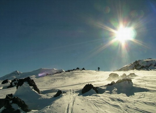 Esquiando a los pies del Nevado