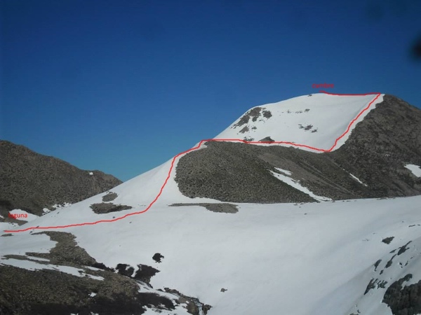 Ruta Normal desde  la laguna