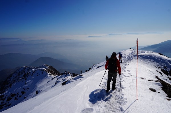 Bajando por el filo cumbrero
