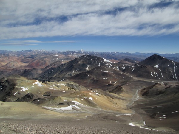 Vista desde cerro Las Tórtolas (6160 msnm). Reg. de Coquimbo.