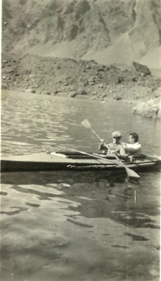 "Kayakistas" en Laguna del Inca 1929