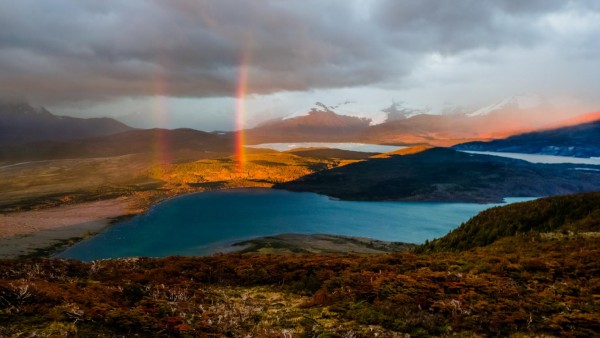 Amanecer en lago Tyndal
