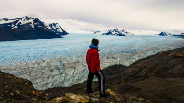 Vista al glaciar Tyndall.